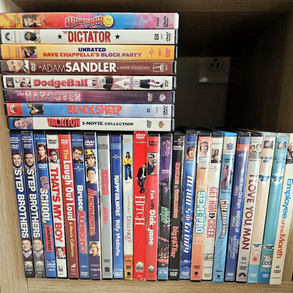 LOT of 31 DVDS Movies Comedy Funny Family Guy Will Ferrell Adam Sandler